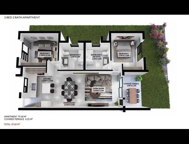 2 BEDROOM APARTMENT FOR SALE IN MORNINGSIDE